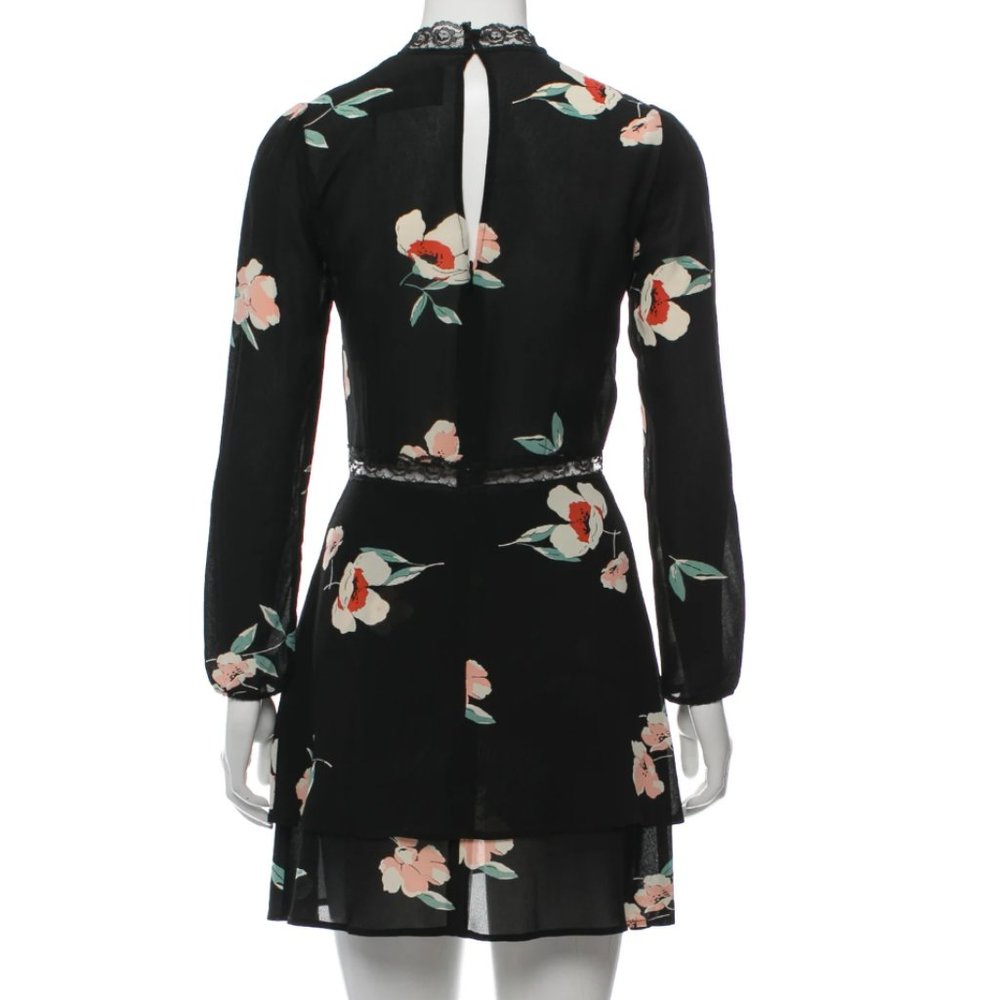 Reformation - Cocktail Dress, Size 0, floral pattern with lace - Picture 2 of 9
